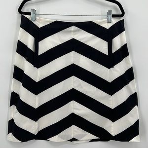 The Limited Chevron Black/White Skirt, L